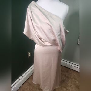 Alyce Paris Elegant One-Shoulder Dress in Cream